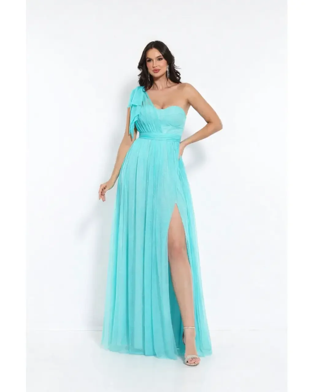 Thumbnail for Vestido Vitoria Azul Tiffany 42