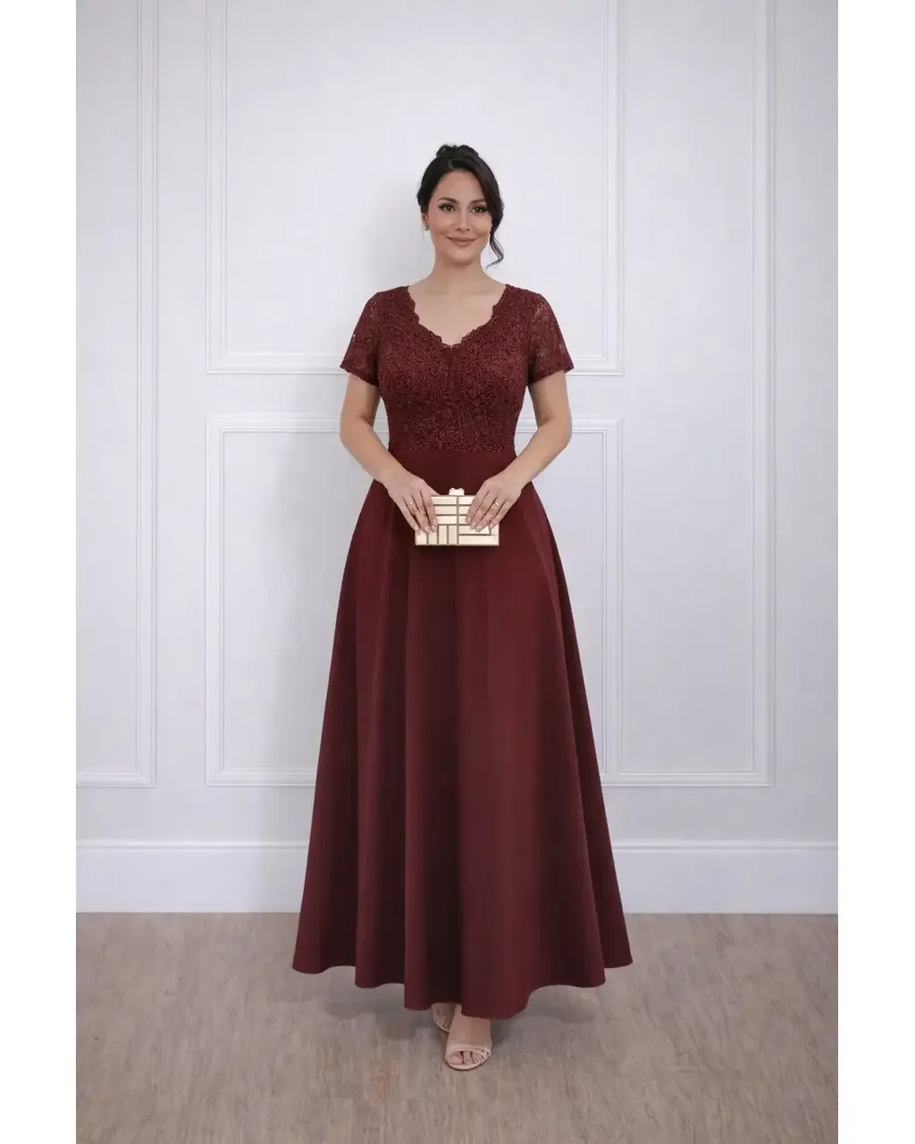 Thumbnail for Vestido Guadalupe Marsala 50