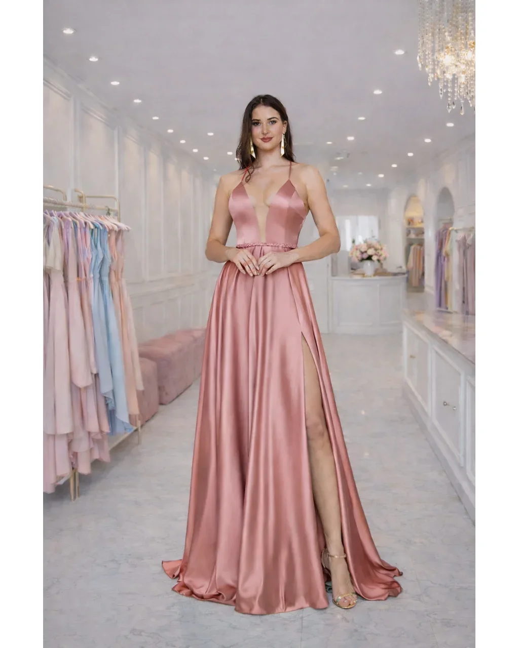 Thumbnail for Vestido Anatólia Rosa Canela 42