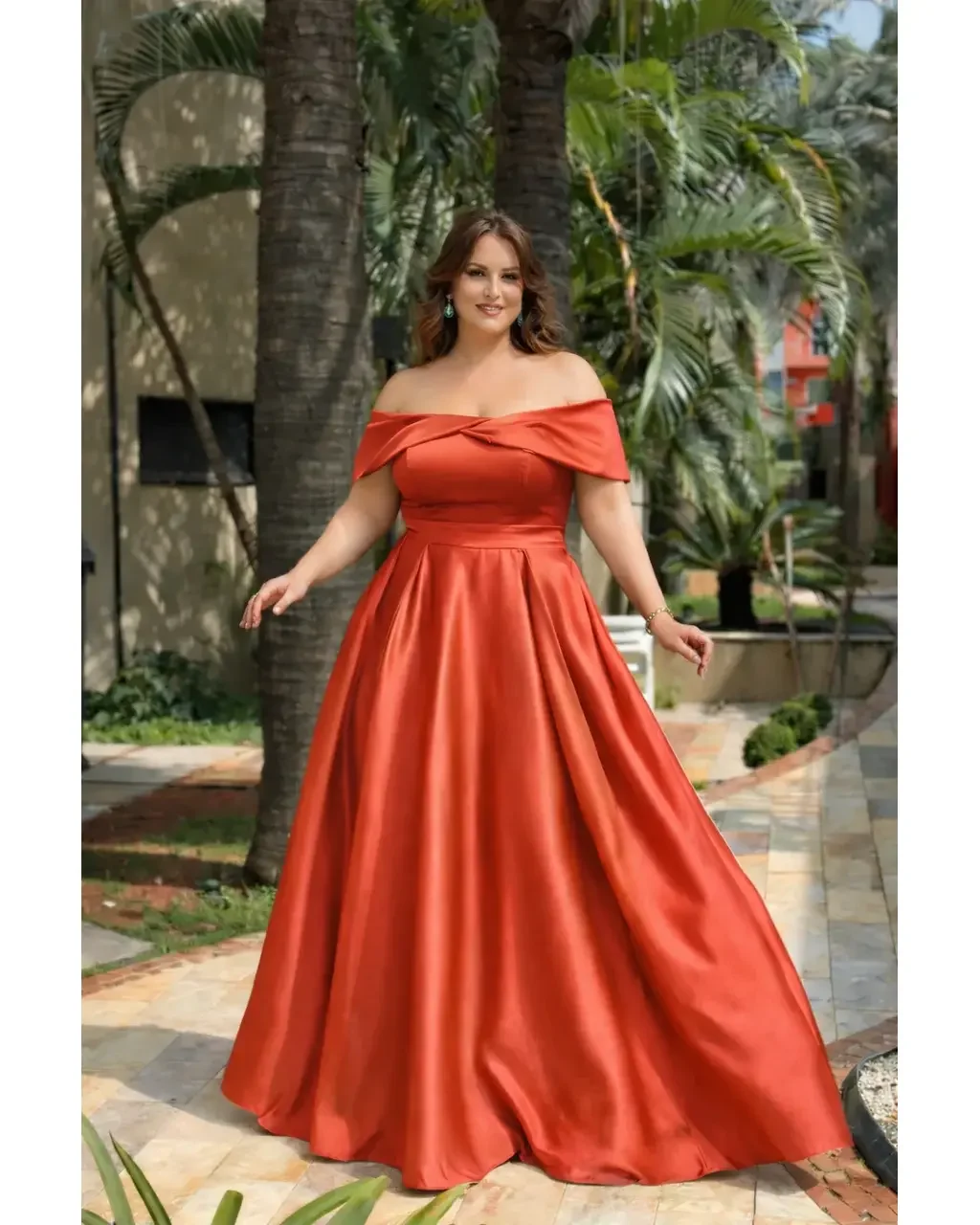 Thumbnail for Vestido Kênia coral EXG