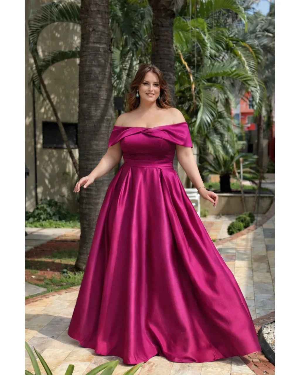 Thumbnail for Vestido Kênia Fucsia EXG