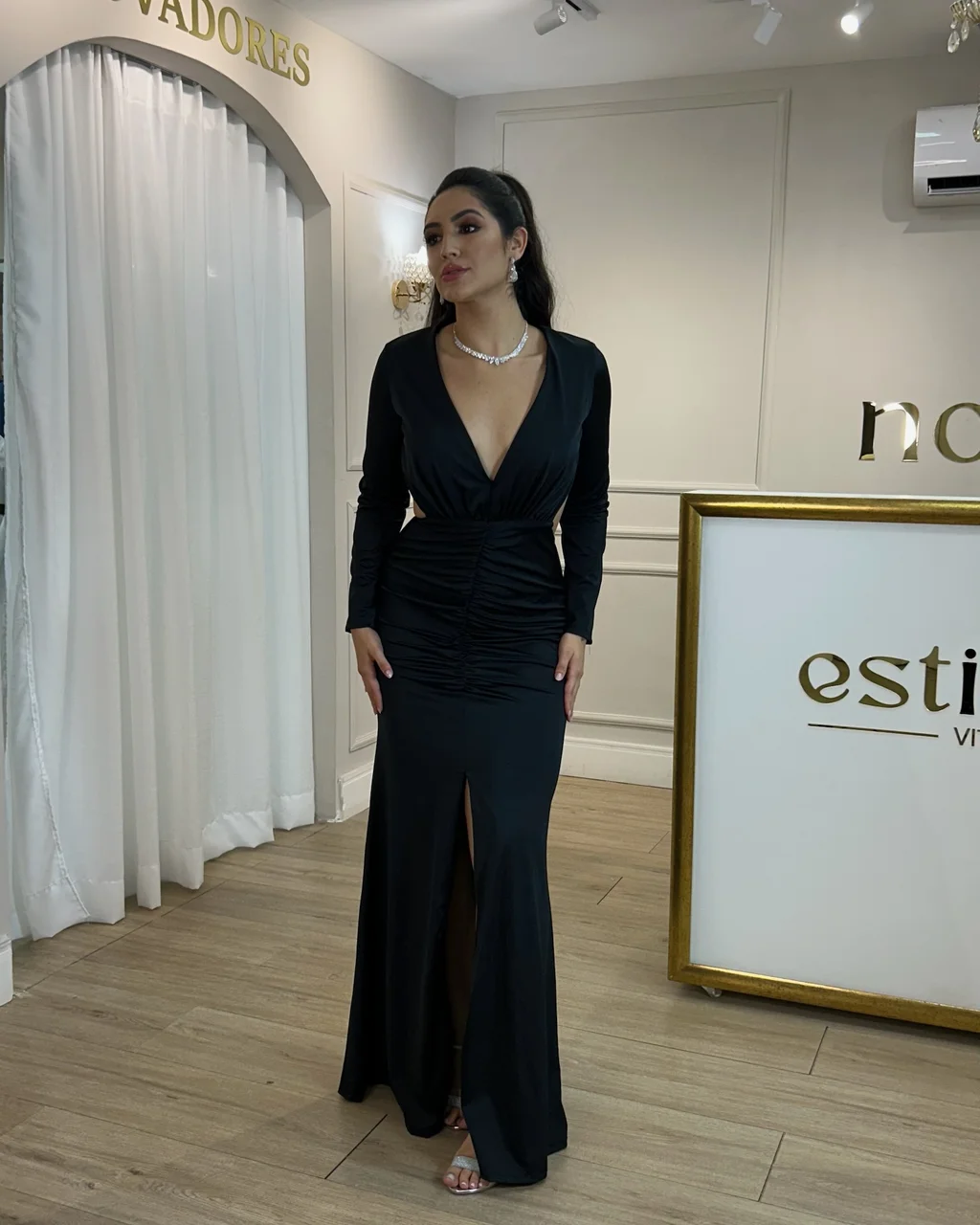 Thumbnail for Vestido Morgana Preto G 