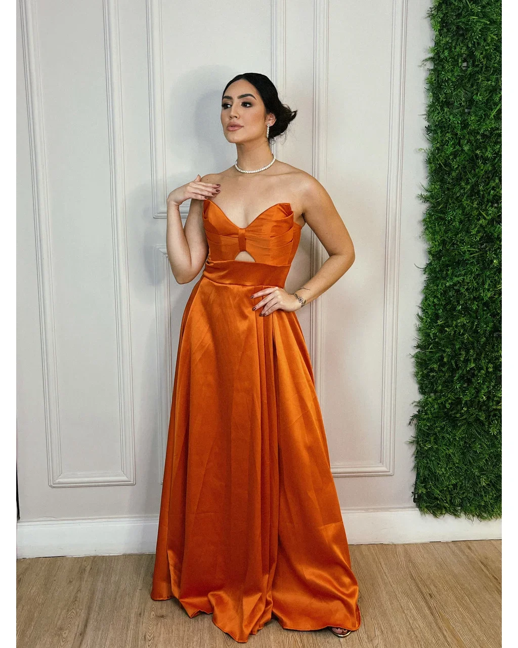 Thumbnail for Vestido Elaine laranja G 