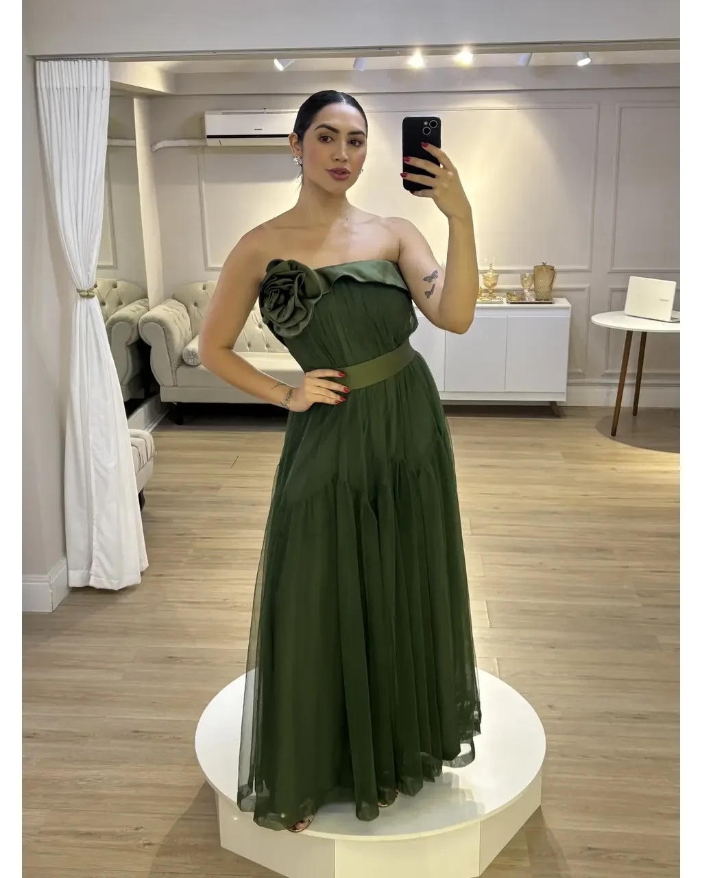 Thumbnail for Vestido Tuane Verde Oliva  GG