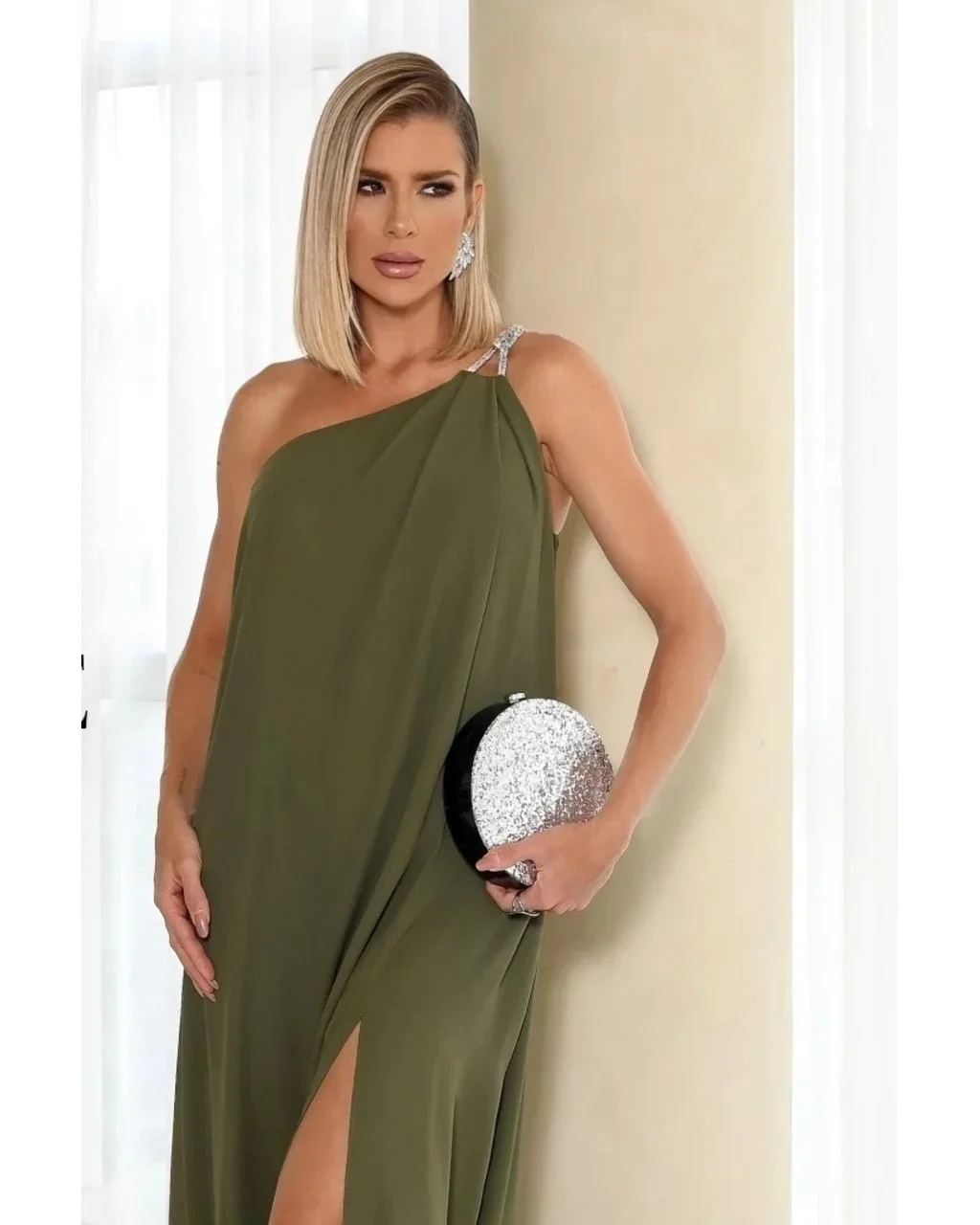 Thumbnail for Vestido Mila Verde Oliva G