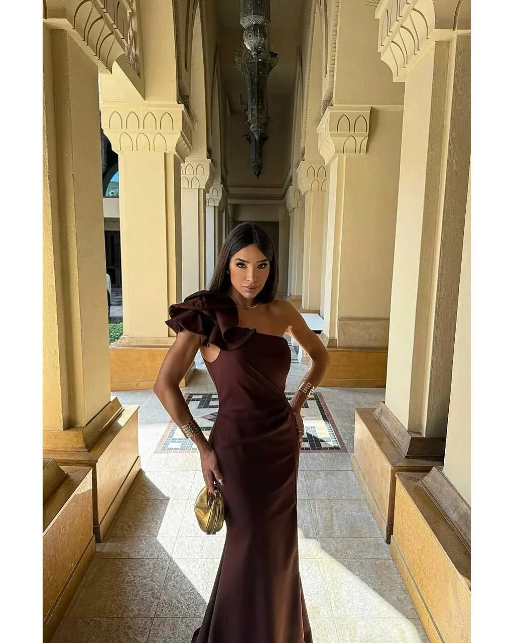 Thumbnail for Vestido Graziela Marrom 44