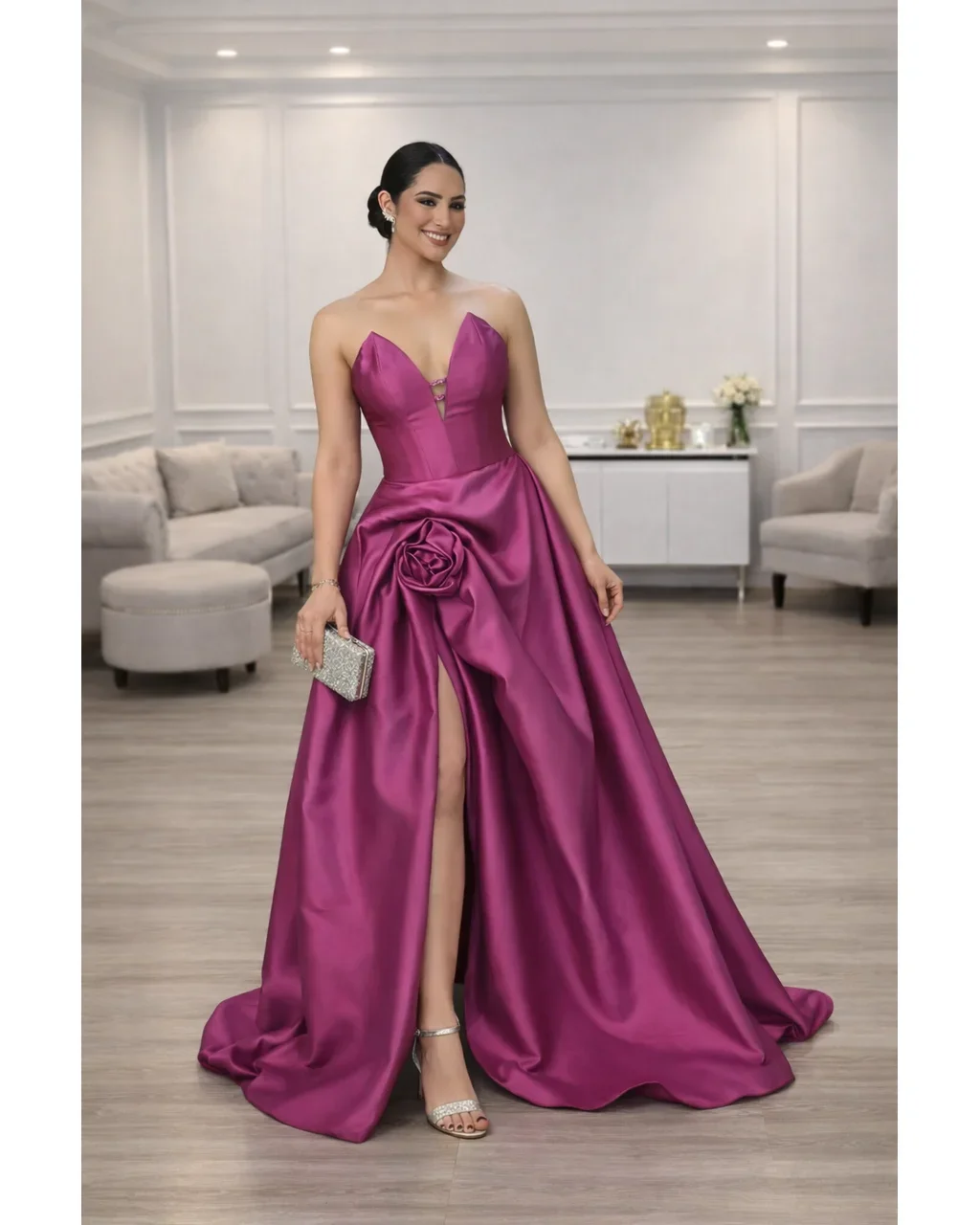 Thumbnail for Vestido Minerva Fúcsia 40