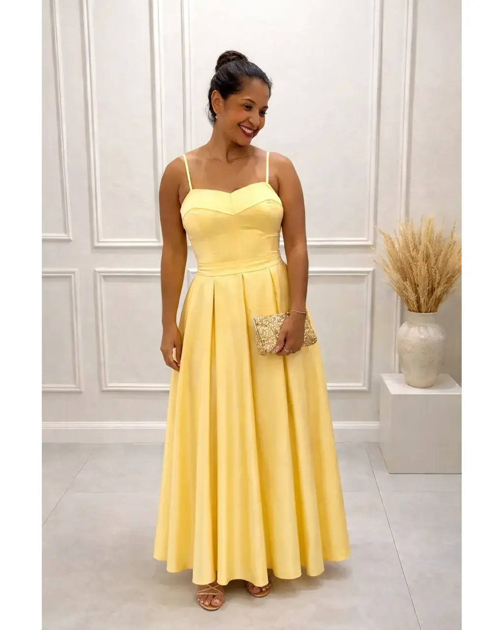 Thumbnail for Vestido Laira Amarelo GG