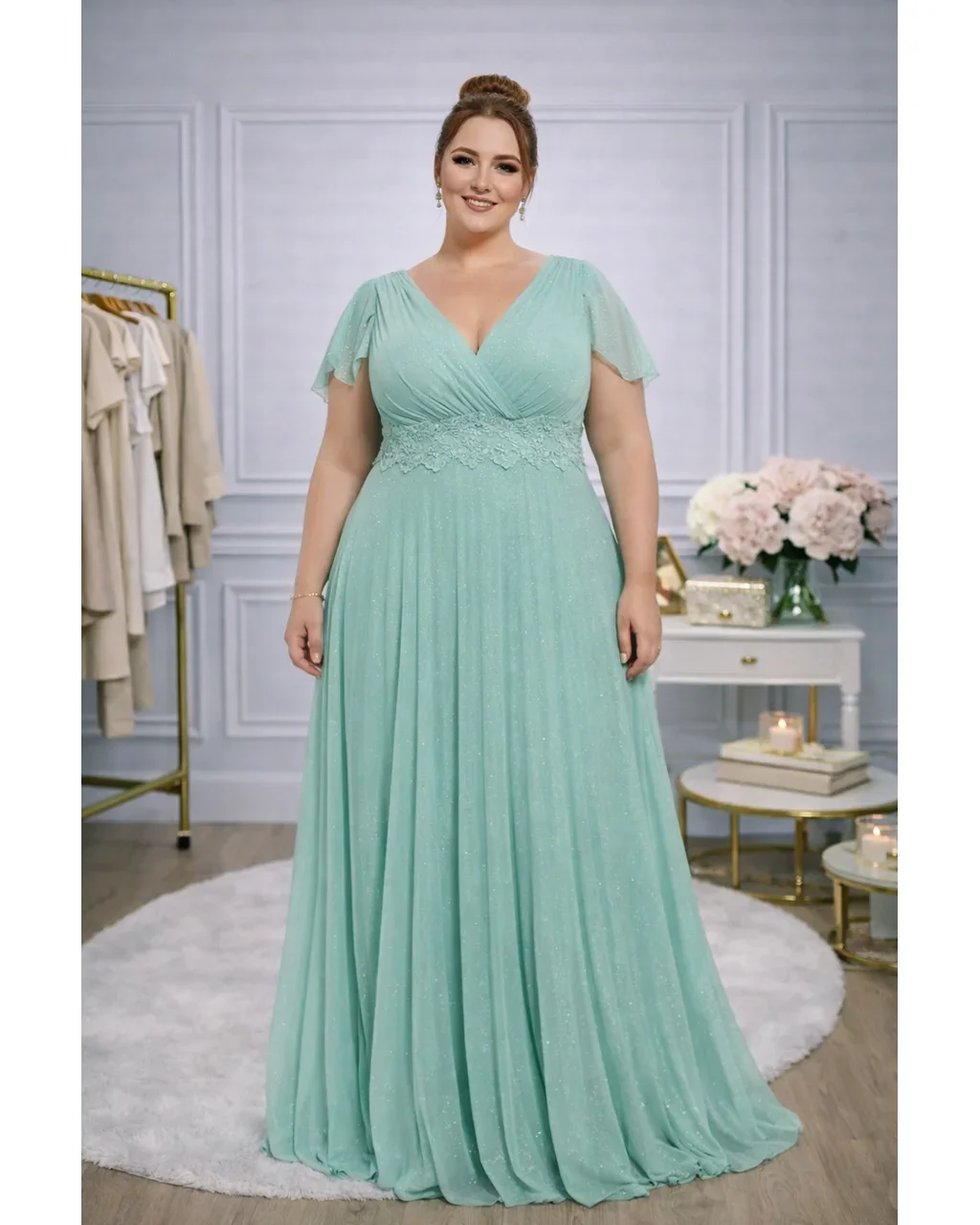 Thumbnail for Vestido Carolina Verde Menta 52