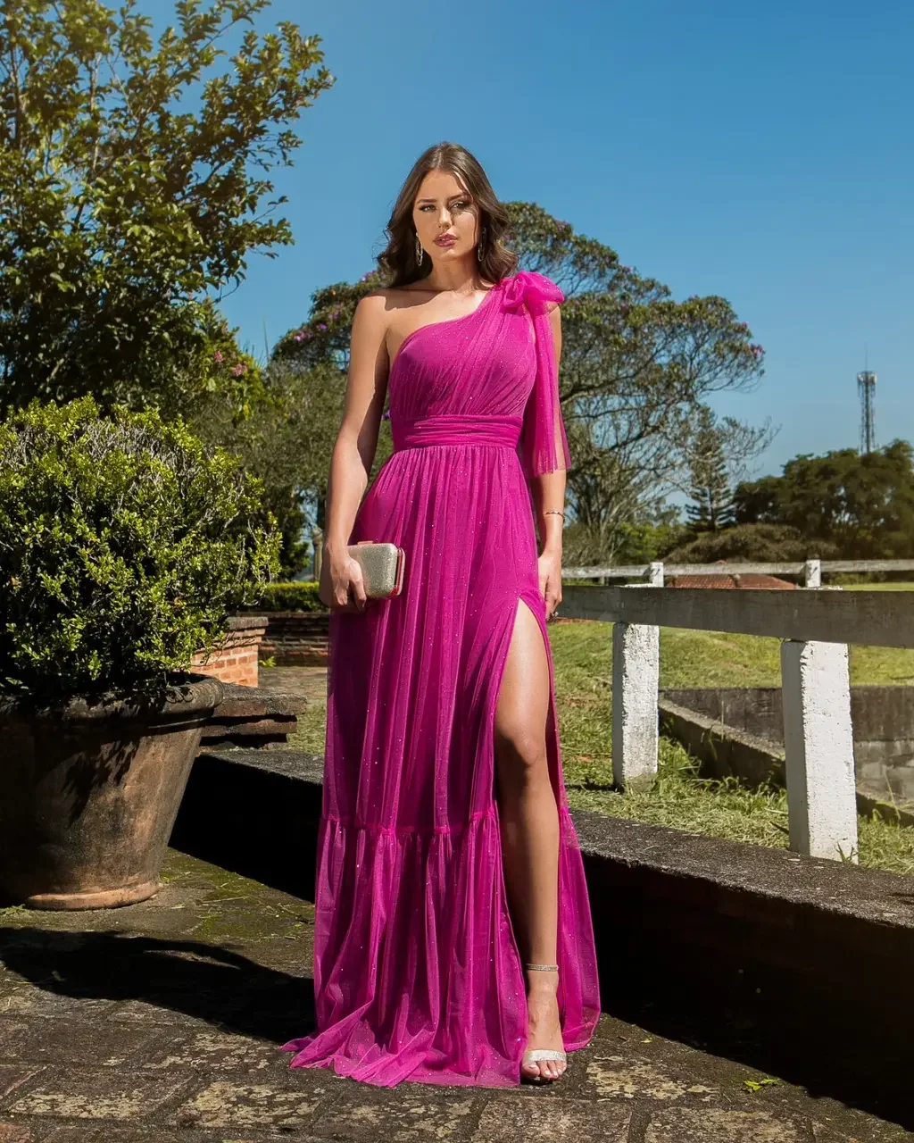 Thumbnail for Vestido Tais Fúcsia M