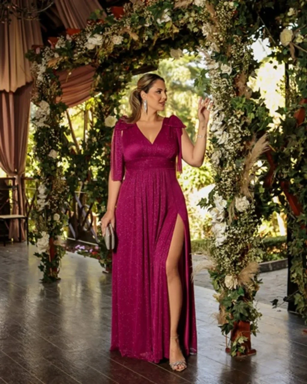 Thumbnail for Vestido Ângela Fúcsia GG