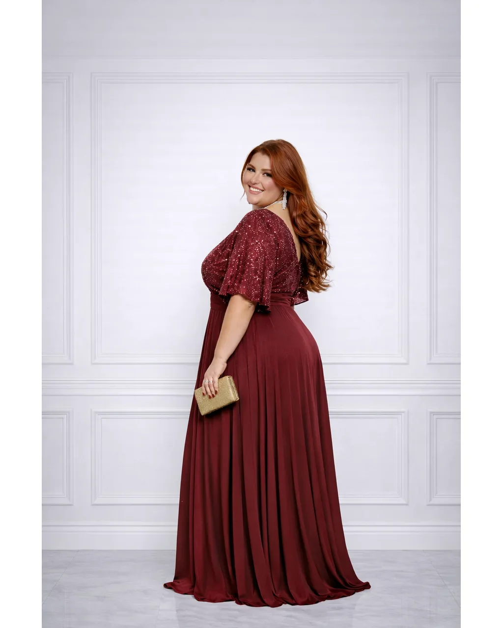 Thumbnail for Vestido Viviane Marsala 50 