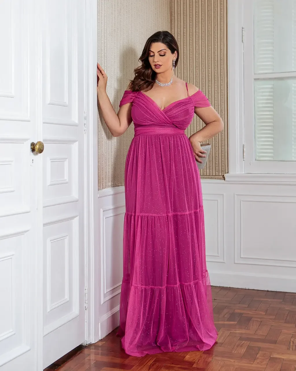 Thumbnail for Vestido Laura Fúcsia 48