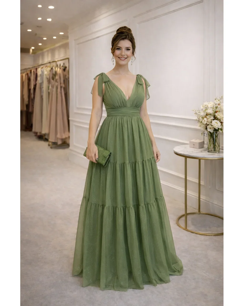 Thumbnail for Vestido Anastacia Verde Oliva  GG