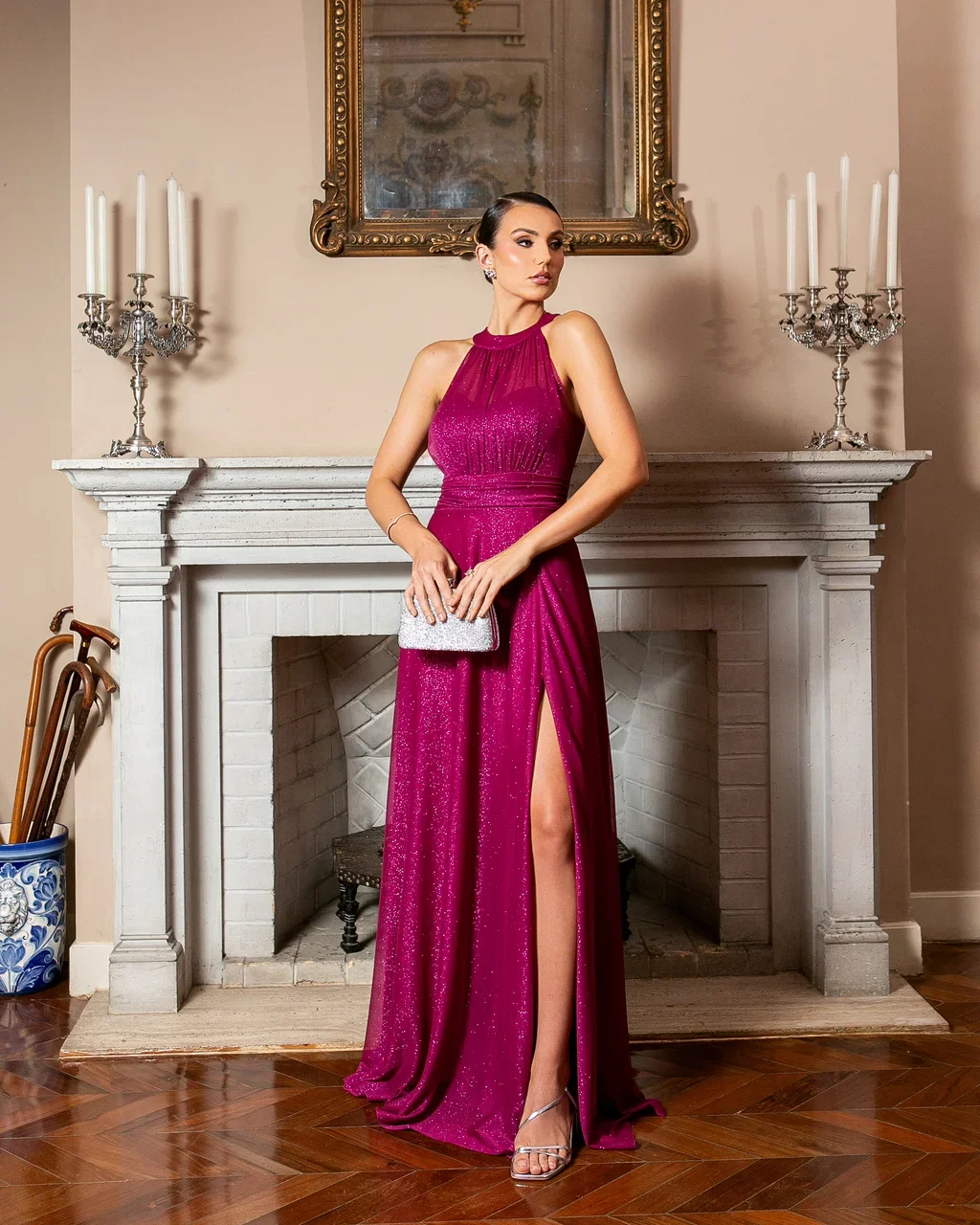 Thumbnail for Vestido Lívia Fúcsia M