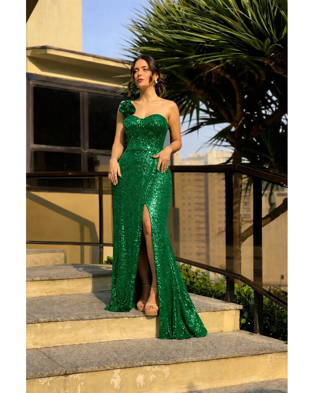 Thumbnail for Vestido Zuleide Verde esmeralda GG