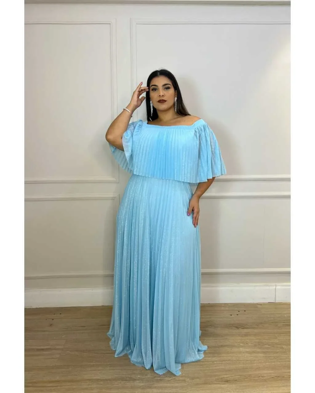 Thumbnail for Vestido Filó Azul Serenity 50