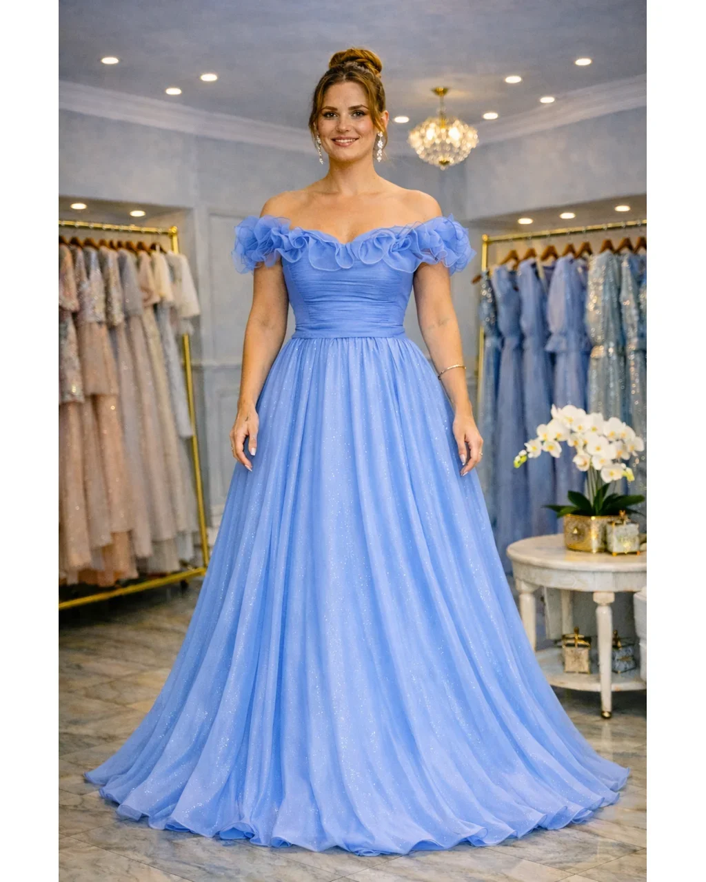 Thumbnail for Vestido Flora Azul Serenity G 