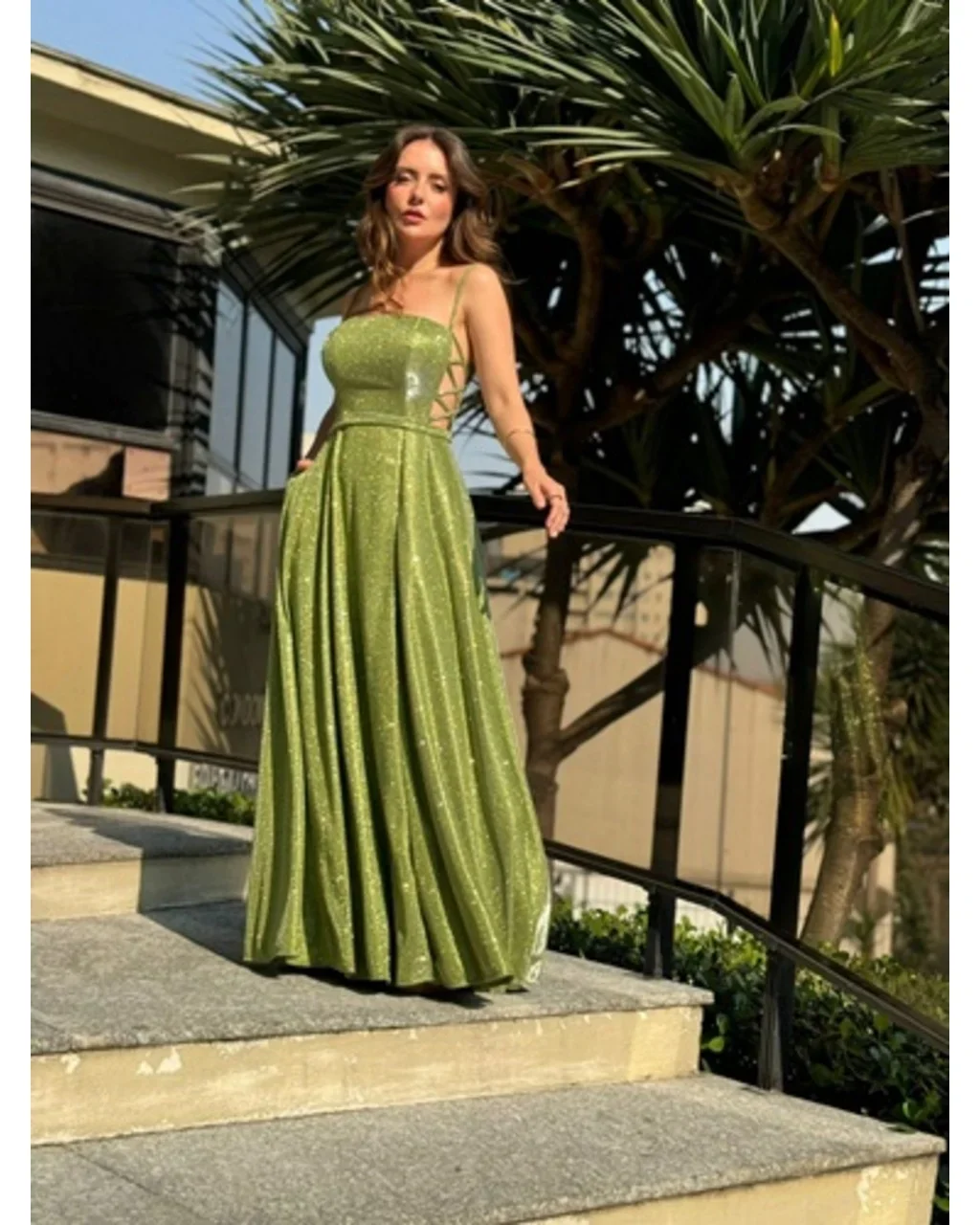 Thumbnail for Vestido Lilith Verde Oliva GG