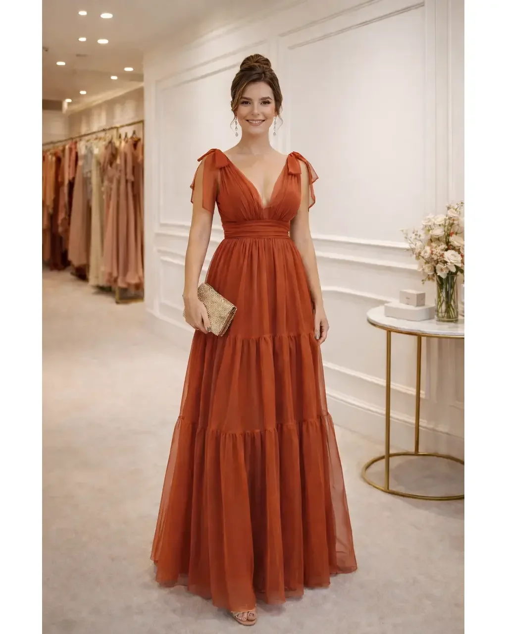 Thumbnail for Vestido Anastacia Terracota P